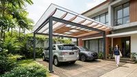 7 Desain Carport yang Tetap Terang Tanpa Banyak Lampu, Fungsional dan Hemat Energi