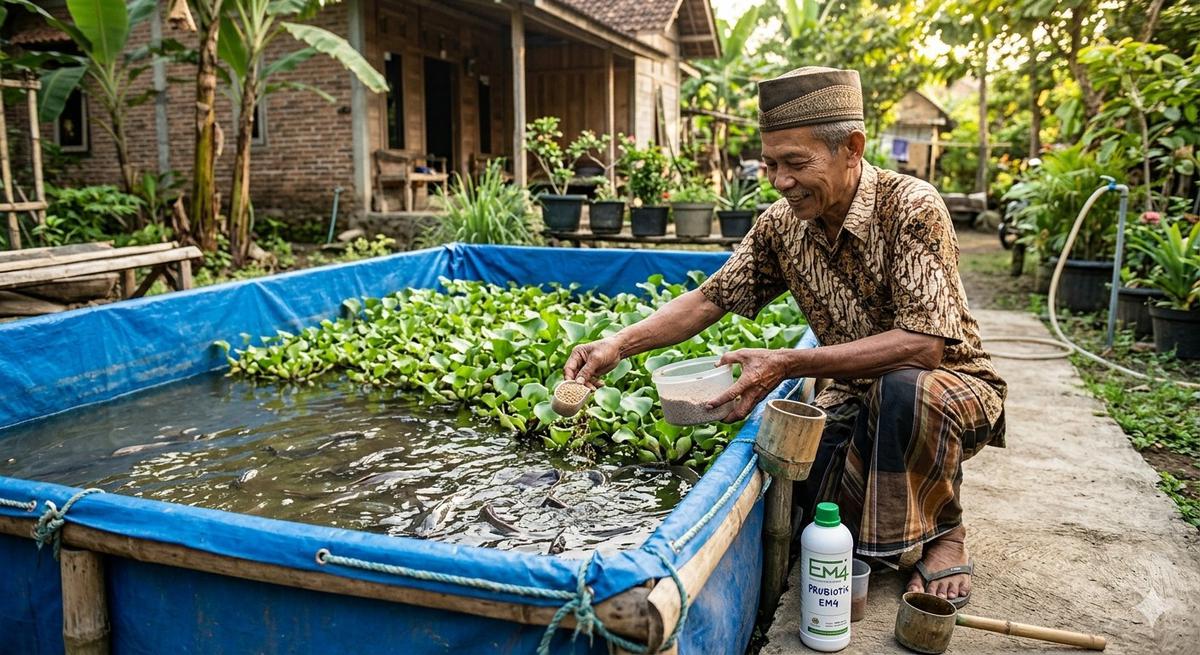 Cara Ternak Lele di Kolam Terpal untuk Orang Tua (Foto: Gemini AI)