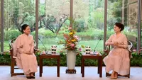 Gaya Iriana Jokowi bersama istri Presiden China, Peng Liyuan. (Dok: Instagram @jokowi)