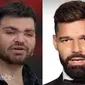 Kolase penggemar Argentina, Fran Mariano, yang lakukan lusinan prosedur kosmetik demi mirip Ricky Martin. (Tangkapan layar YouTube Eltrece dan Instagram @ricky_martin)