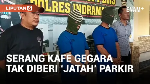VIDEO: Tidak Diberi Jatah Kelola Parkir, Dua Pria Serang Kafe di Indramayu