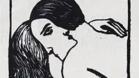 Tes kepribadian menggunakan gambar ilusi optik yang menunjukkan sepasang pria dan wanita yang sedang berpelukan. (Gambar: The Sun/Sonia Lewitzka)