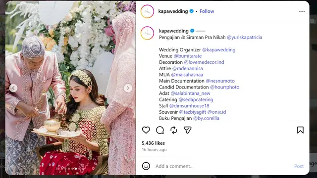 Yuriska Patricia pengajian dan siraman