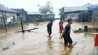Banjir melanda warga Halmahera, Provinsi Maluku Utara. (Liputan6.com/Hairil Hiar)