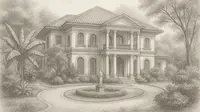 7 Gambar Sketsa Rumah Mewah yang Memikat, dari Klasik hingga Modern