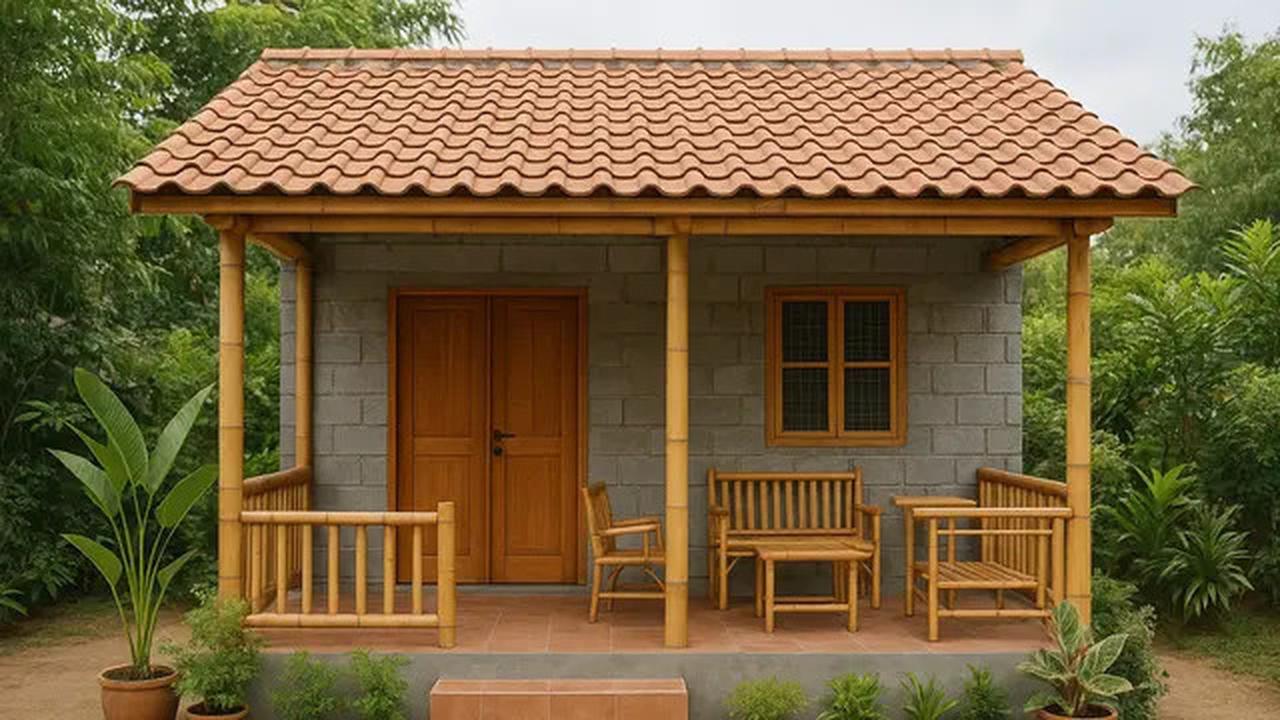 10 Desain Rumah Kecil 4x6 Meter dari Batako & Bambu, Sederhana tapi Menarik