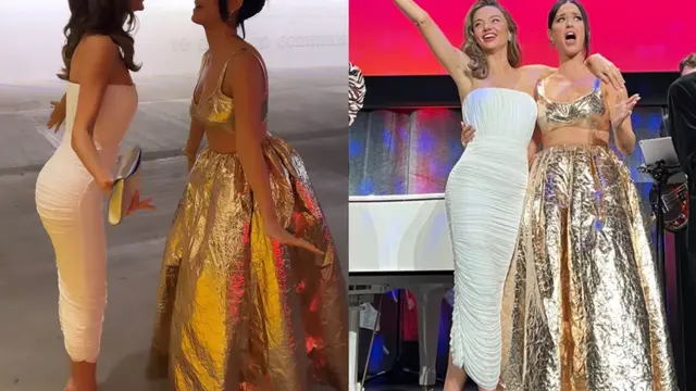 Miranda Kerr dan Katy Perry di karpet merah