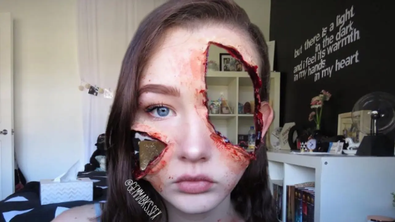 7 Makeup 3D Menyeramkan, Seperti Nyata