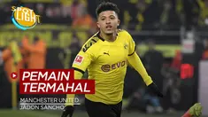 Berita video spotlight tentang empat pemain termahal yang dibeli Manchester United, salah satunya Jadon Sancho.
