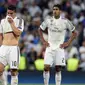 Ekspresi kekecewaan pemain Real Madrid setelah gagal melaju ke final. (AFP PHOTO/ GERARD JULIEN)