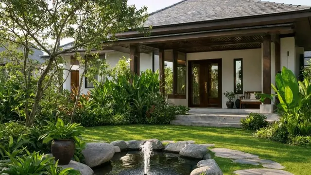 Inspirasi Halaman Rumah Tanpa Pagar Depan (AI Generated)