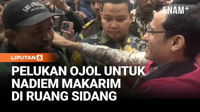 Nadiem Makarim Dapat Dukungan Driver Ojol di Sidang PN Tipikor