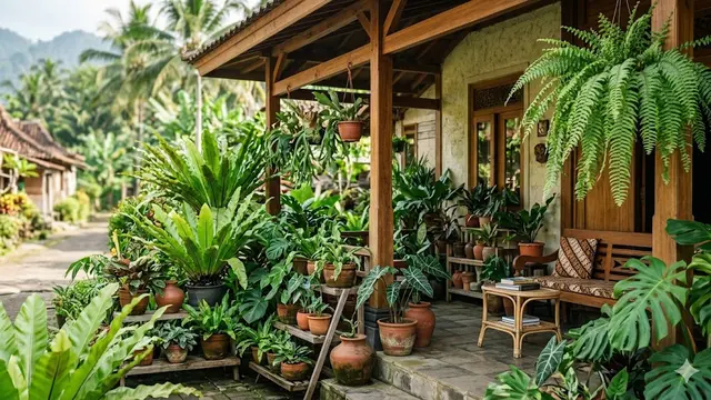 Mini Jungle Garden di Teras Rumah Kampung
