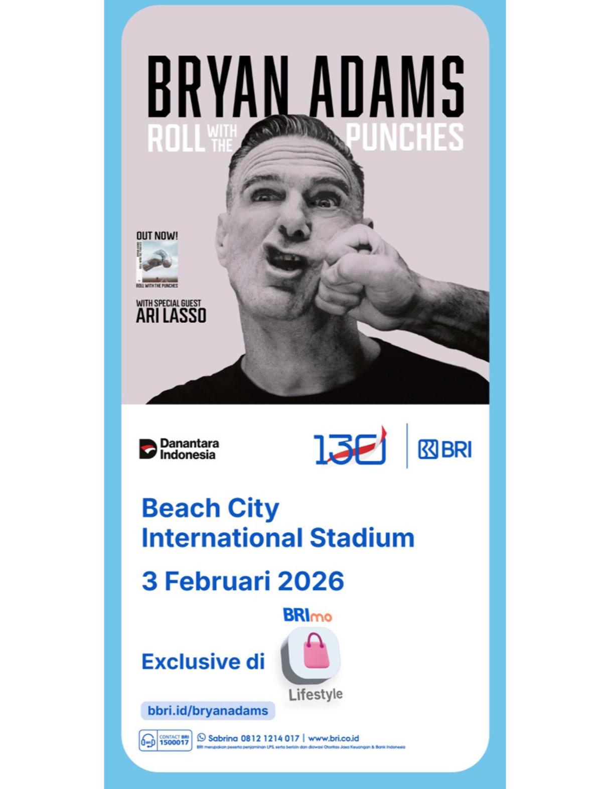 Nostalgia Bareng Bryan Adams, BRI Hadirkan Kemudahan Beli Tiket Lewat BRImo