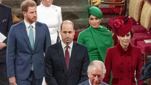 Pangeran Harry, Meghan Markle, Pangeran William, dan Kate Middleton