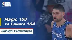 Nikola Vucevic mendominasi Los Angeles, membukukan 31 poin, 15 rebound, 7 assist, dan 3 blok dalam 108 - 104 kemenangan Orlando.