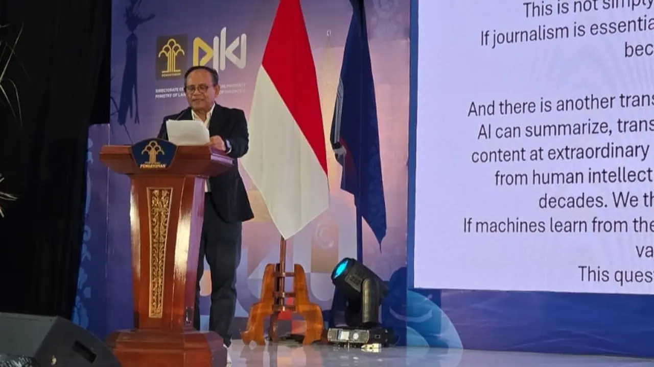 Ketua Dewan Komaruddin Hidayat dalam ajang ASEAN Forum on the Protection of Journalistic Works in the Copyright Regime in the Digital Era 2026 di Bali.