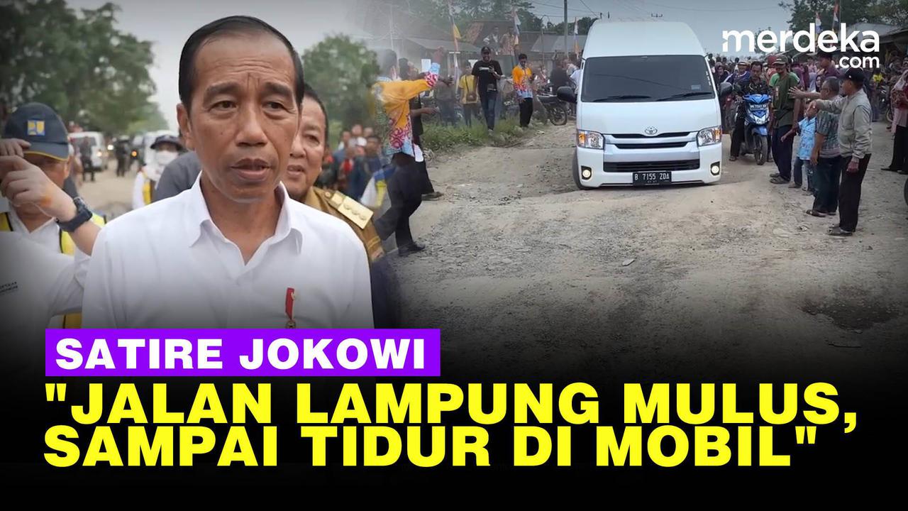 VIDEO: Satire Pedas Jokowi Tidur Pulas Lewati Jalan Rusak 'Lubang 1.000' di Lampung
