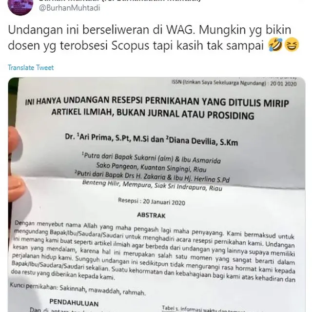 undangan pernikahan unik