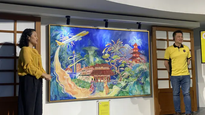 Lukisan Rachel Ajeng setelah jalan-jalan bersama Scoot ke Jepang