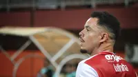 Luiz Marcelo Morais dos Reis alias Lulinha mencetak hattrick saat Madura United melibas Barito Putera 8-0 pada pekan pertama BRI Liga 1 2022/2023. (Bola.com/Wahyu Pratama)