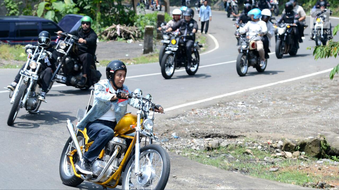 Jokowi Blusukan Naik Chopper Keliling Sukabumi