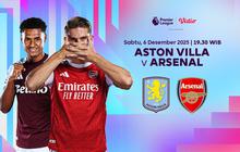 Nonton Live Streaming Liga Premier Pekan ke-15: Aston Villa vs Arsenal, Eksklusif di Vidio
