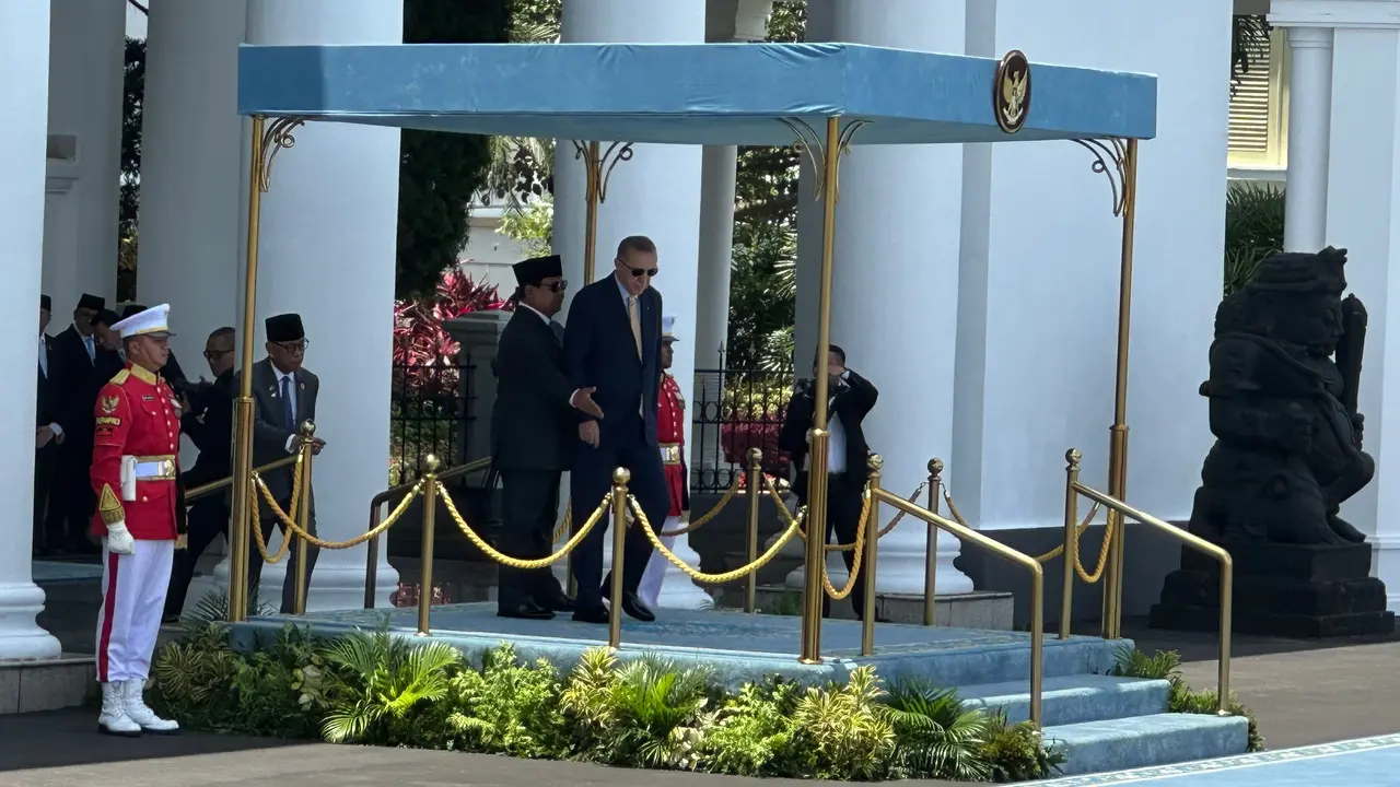 Momen Prabowo Sambut Meriah Presiden Erdogan di Istana Bogor