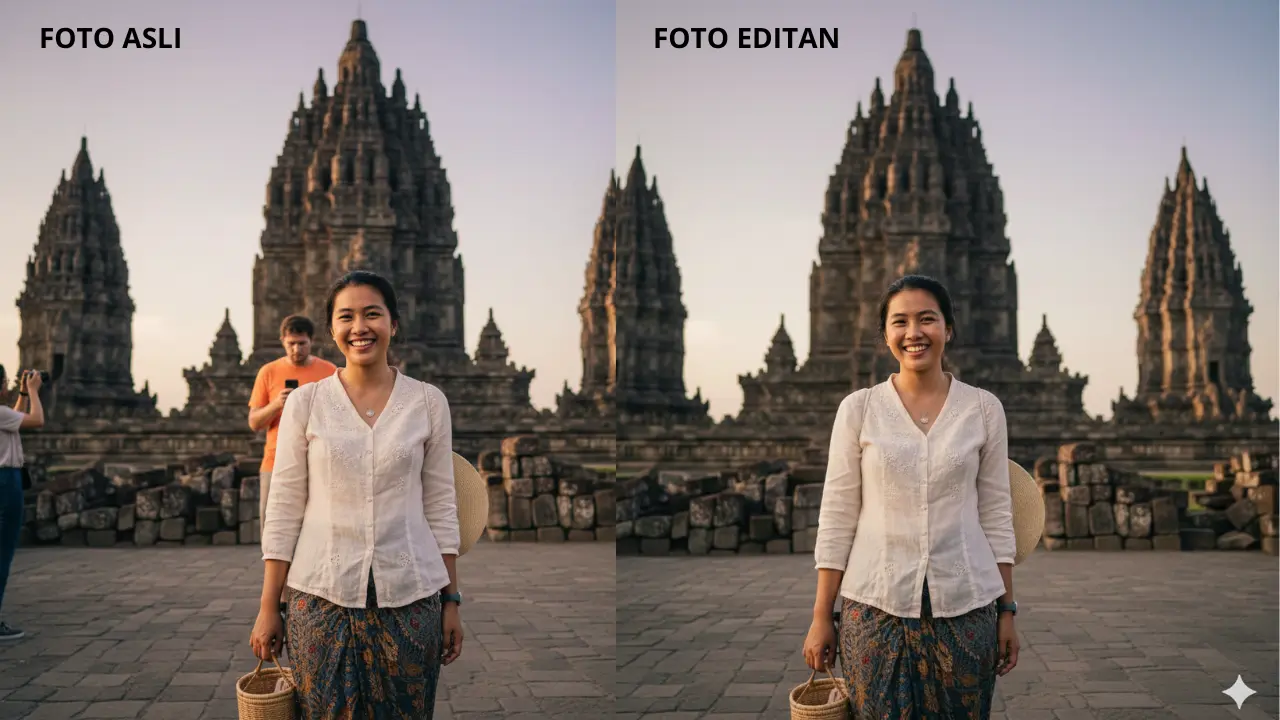 Prompt Gemini AI agar Foto Liburan Terlihat Sepi dan Estetik (Foto: Gemini AI)
