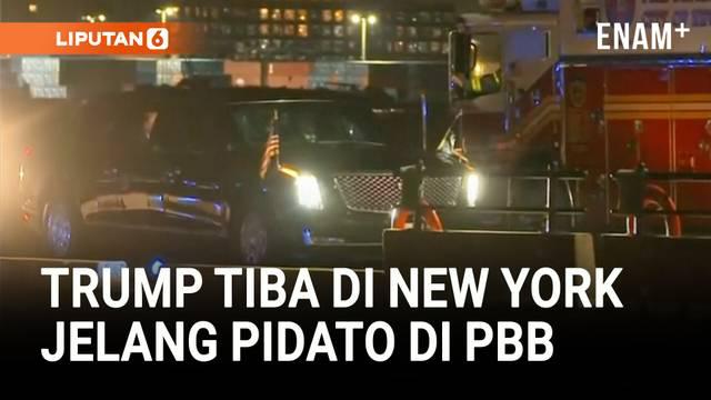 Presiden Amerika Serikat Donald Trump tiba di New York pada Senin malam untuk menghadiri Sidang Majelis Umum PBB. Trump dijadwalkan menyampaikan pidato besar pada Selasa, yang menurut Gedung Putih akan menekankan “pembaruan kekuatan Amerika di duni...