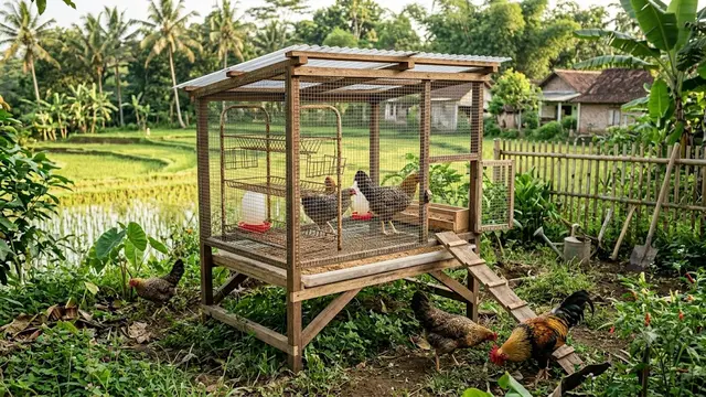 Ide Kandang Ayam Mini dari Kawat Ram Rak Piring Bekas