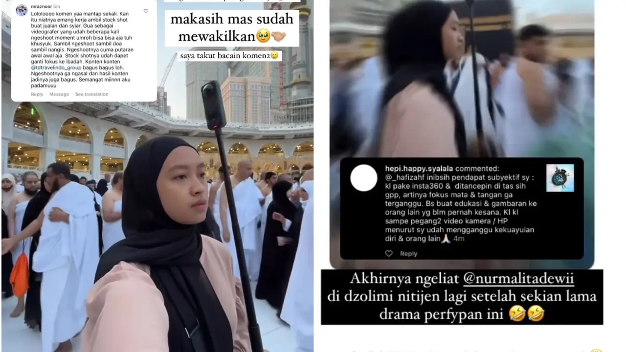 Konten kreator disindir warganet gara-gara buat konten saat tawaf
