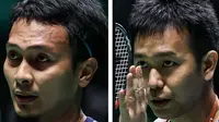 Pebulu tangkis Indonesia Muhammad Ahsan dan Hendra Setiawan di All England 2021 (foto: BWF-limited acces)