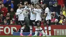 <p>Bertandang ke The City Ground, markasnya Nottingham Forest, Man United menang 2-0, Minggu (16/4/2023) WIB. (AP Photo/ Rui Vieira)</p>
