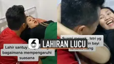 Sang istri sampai tertawa atas reaksi suaminya.
