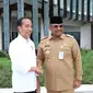 Pj Gubernur Bangka Belitung Syafrizal saat bertemu dengan Presiden Jokowi di Ibu Kota Negara (IKN) Nusantara  di sela-sela pertemuan Jokowi dengan seluruh kepala daerah. (Istimewa)