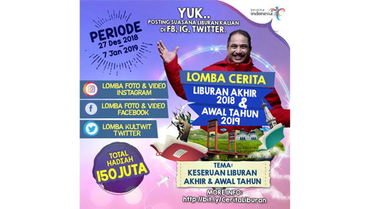 Lomba Cerita Liburan Akhir Tahun 2018 dan Awal Tahun 2019 Terbuka untuk Umum