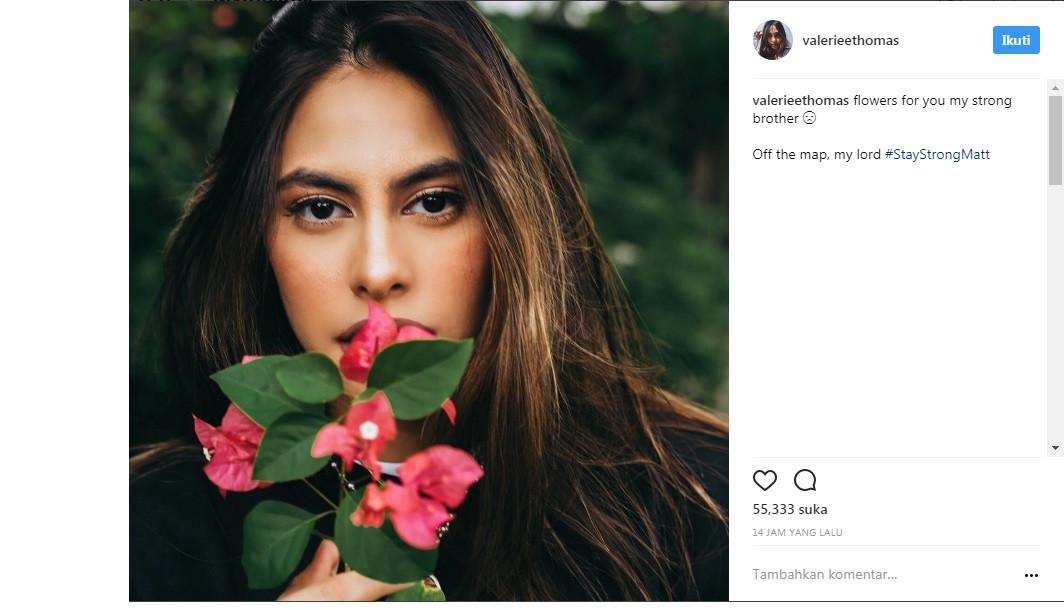 Valerie Thomas selalu beri dukungan pada sang kakak, Axel Matthew Thomas (Foto: Instagram)