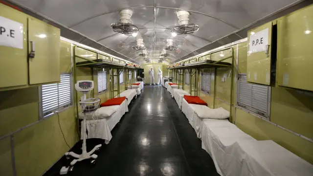Gerbong Kereta untuk Bangsal Karantina Virus Corona