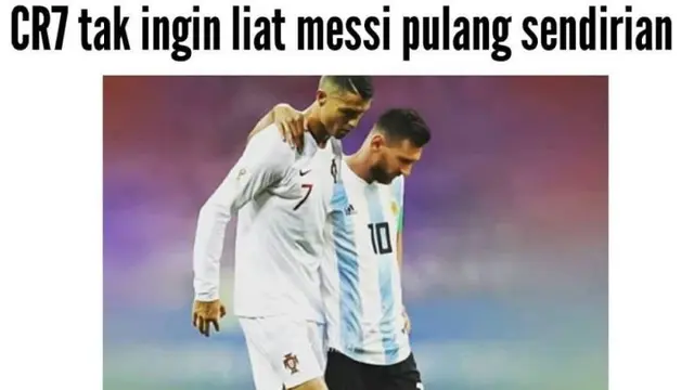 Bikin Kesal tapi Lucu, 7 Meme Messi dan Ronaldo Pulang Bareng dari Piala Dunia 2018
