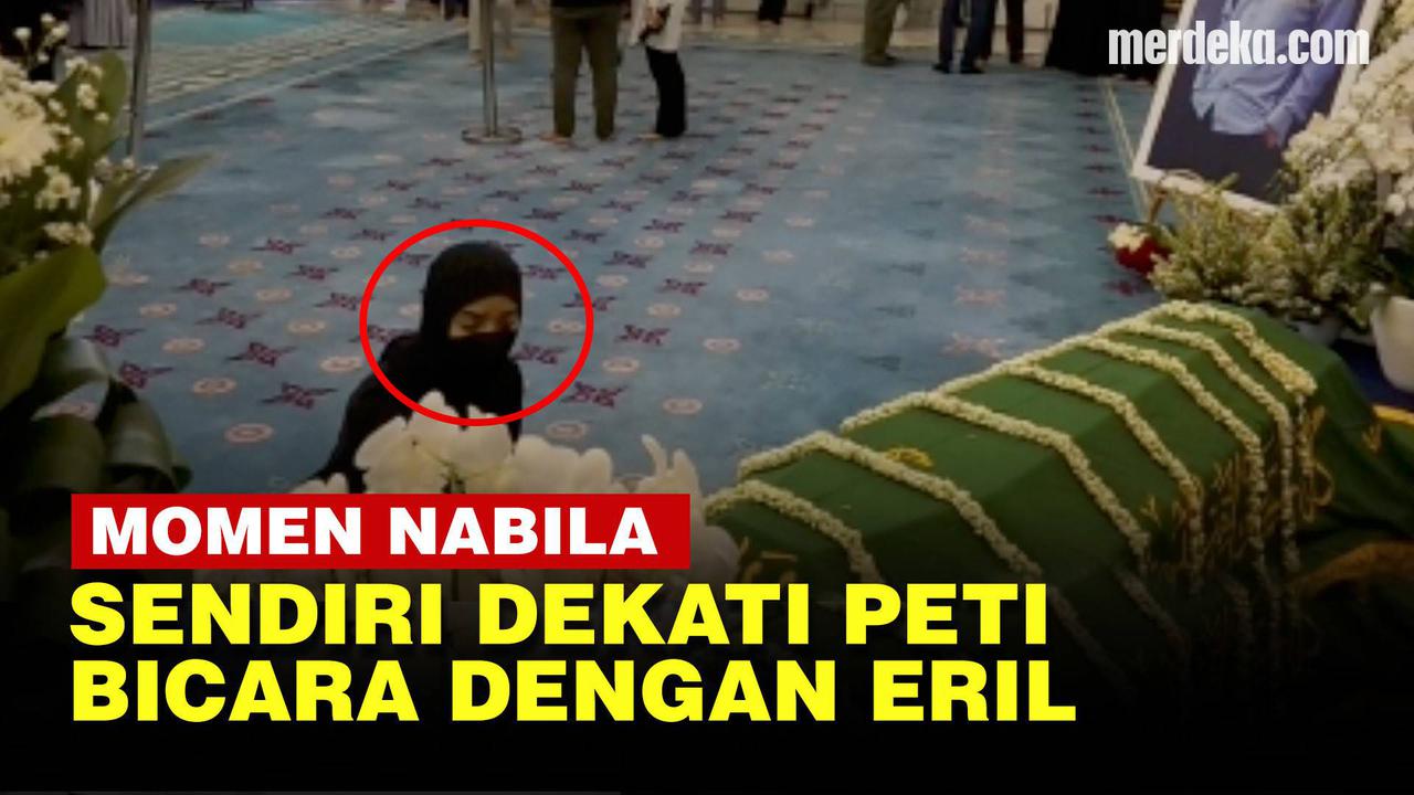 VIDEO: Nabila Ishma Pacar Eril Berlutut Dekat Peti, Tangis Pecah Lepas Kekasih
