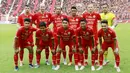 Persija Jakarta beretengger di posisi puncak dengan nilai skuad tertinggi di BRI Liga 1. Tim Macan Kemayoran memiliki 36 pemain dan total harga pasaran mencapai Rp108,81 miliar. Klub kebanggaan warga ibu kota ini memiliki rata-rata harga pasaran pemain hingga Rp3,02 miliar. (Bola.com/M iqbal Ichsan)