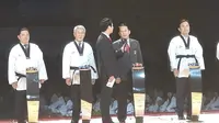 Ketua Umum Pengurus Besar Taekwondo Indonesia (PBTI) Letjen TNI (Purn) H. Thamrin Marzuki mengunjungi markas taekwondo dunia, World Taekwondo Headquarters atau Kukkiwon yang terletak di Distrik Gangnam-Gu, Seoul, Korea Selatan, Jumat (5/7/2019). (Istimewa