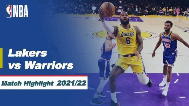 Berita video highlights laga musim reguler NBA 2021/2022, LA Lakers 124-116 Golden State Warriors, di mana LeBron James mencetak 56 poin, Minggu (6/3/2022) pagi hari WIB.