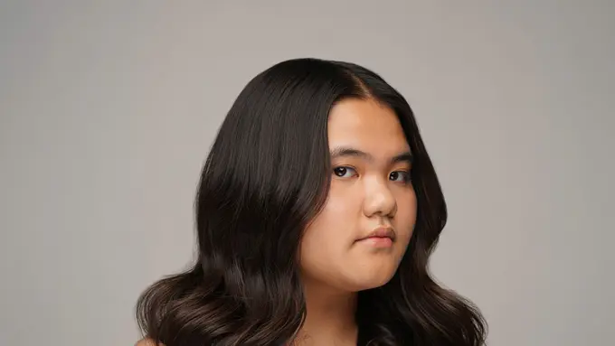Model Rambut Layer Panjang untuk Wajah Bulat Pipi Tembam