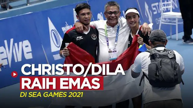 Berita video momen Christopher Rungkat / Aldila Sutjiadi mengalahkan pasangan Thailand dan meraih medali emas di cabor tenis ganda campuran SEA Games 2021, Jumat (20/5/2022).