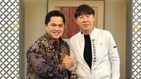 Erick Thohir dan Shin Tae-yong. (c) Instagram @erickthohir