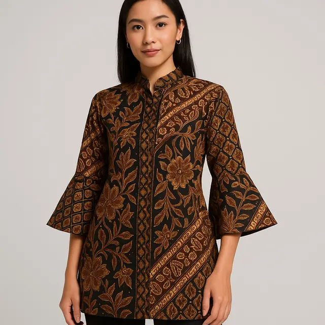 Model Baju Batik Tunik untuk Kerja