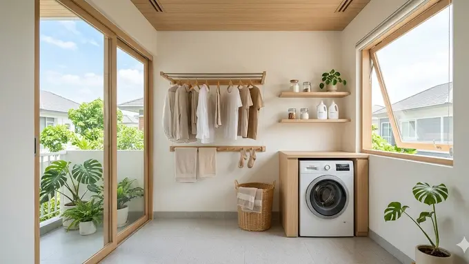 Desain Ruang Jemur dengan Ventilasi Silang