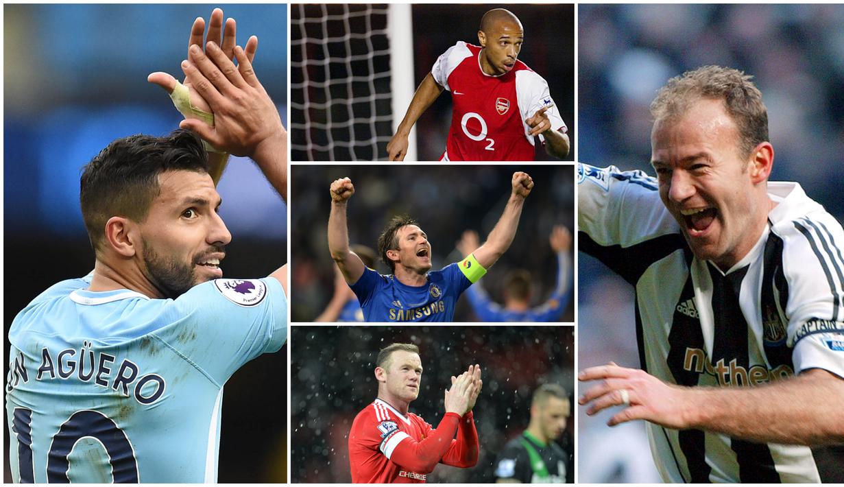 Premier League adalah salah satu liga paling panas di dunia. liga tertinggi Inggris itu telah melahirkan banyak pemain top dan sederet pencetak gol handal. Berikut daftar pemain paling subur di era Premier League. (Foto Kolase AFP)